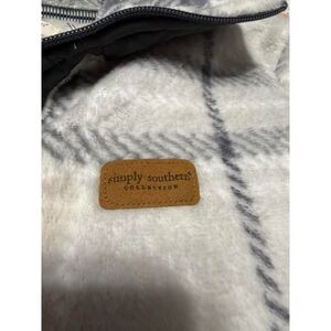 Simply Southern Plaid 1/4 Zip Pullover Size Small Cozy Long Sleeve